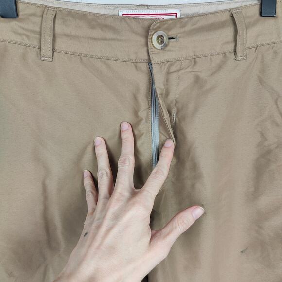 Flint & Tinder 365 Chino Shorts Mens 32 Tan Lightweight Preppy Minimalist FLAWED - Picture 2 of 8